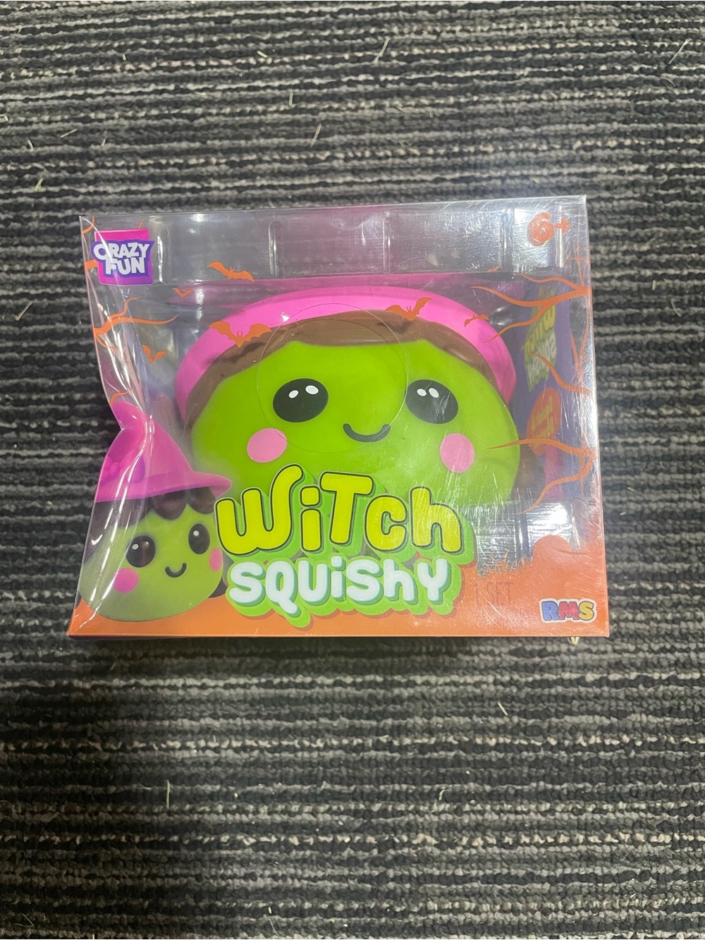 Witch Squishy Kids Toy - Green & Pink